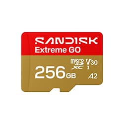 Cartão de Memória SanDisk Sdsqxgn-256G-GN6MN Extreme Go 256GB V30 A2 4K UHD