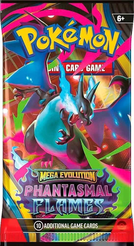 Cartas Pokémon Mega Charizard Mega Evolution Phantasmal Flames (10 Cartas)