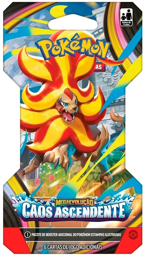 Cartas Pokémon Mega Pyroar Megaevolução Caos Ascendente (6 Cartas)