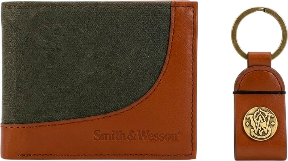 Carteira Dobrável e Chaveiro Smith & Wesson 49674 Masculina - Verde
