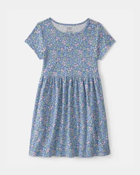 Vestido Carters com Flores Coloridas Tam. 5