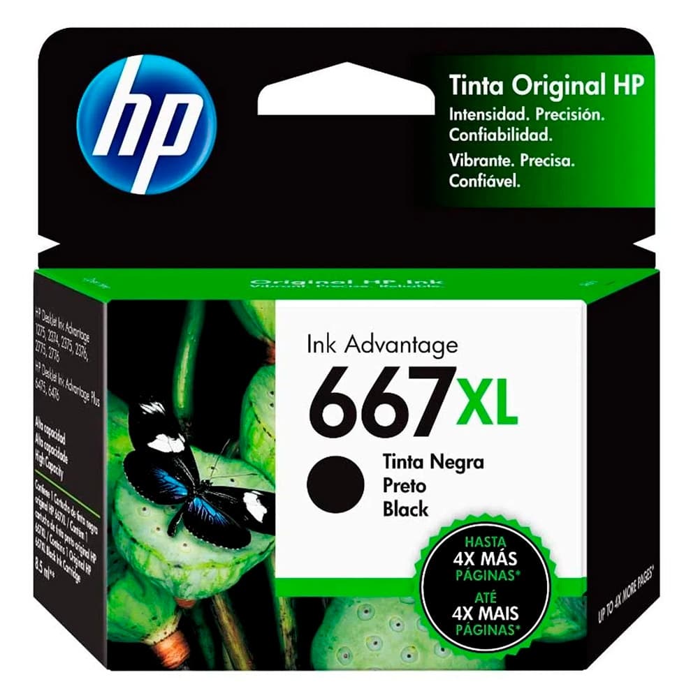 Cartucho de Tinta Hp 667XL 8.5ml - Preto