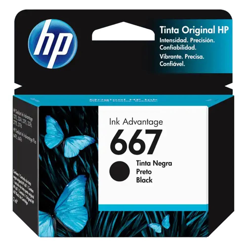 Cartucho de Tinta Hp 667 3YM79AL 2ml Preto