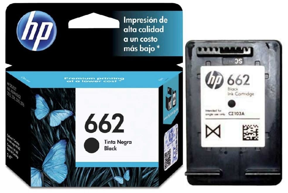 Cartucho de Tinta Hp Ink Advantage 662 2ml Preto