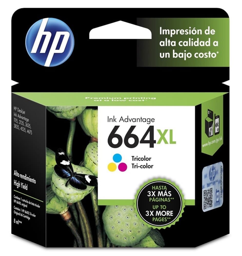 Cartucho de Tinta Hp 664XL 8ml Colorido