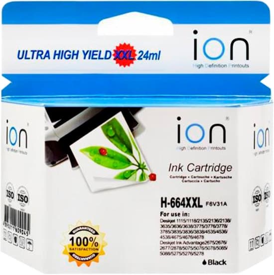 Cartucho de Tinta Ion H664XL 24ml Preto