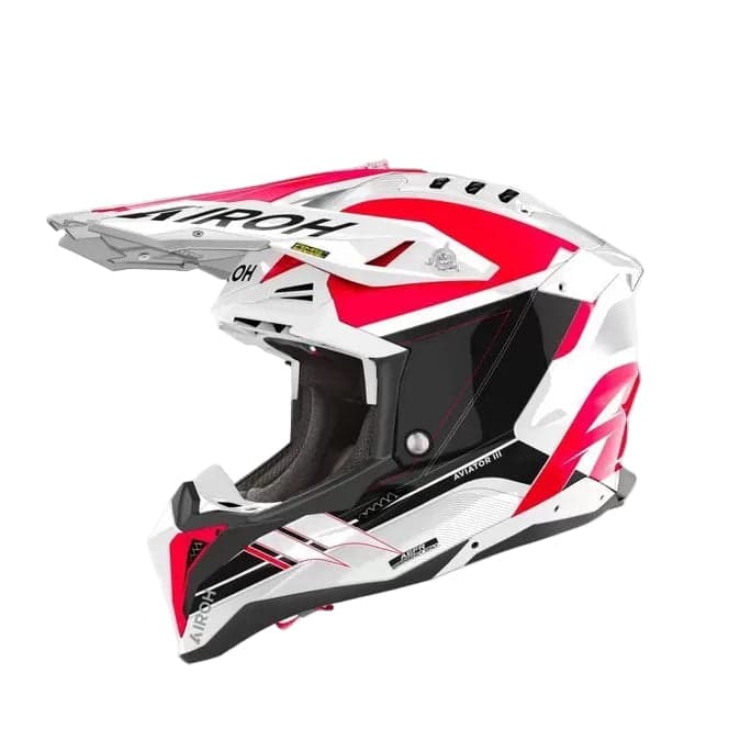 Capacete Airoh Aviator 3 Saber Vermelho Brilhante Tamanho M
