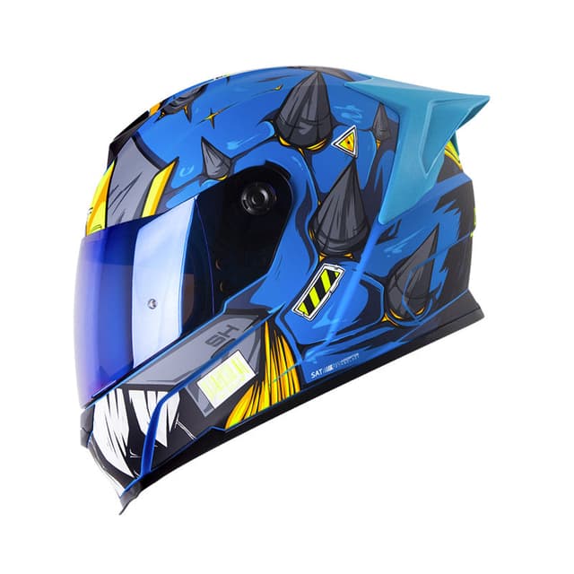 Capacete Shaft Sh-502 Eldymon Azul / Amarelo Preto / G