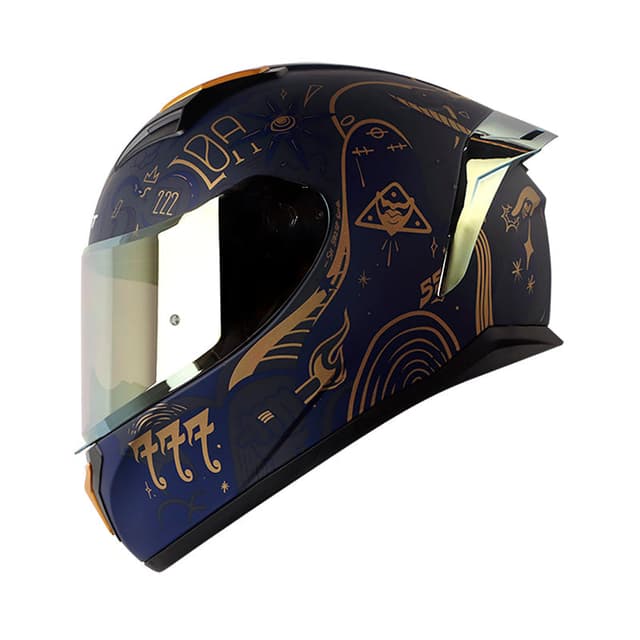 Capacete Shaft Sh-582Sp_Evo Fortune - Azul Marinho Dourado / Xl