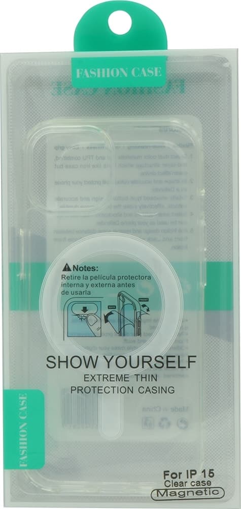 Capa Fashion Case para iPhone 15 - Transparente