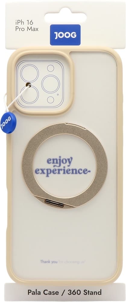 Capa Joog para iPhone 16 Pro Max Pala/360 Dourado Transparente