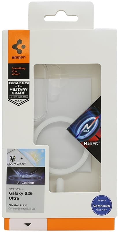 Capa Spigen para Samsung Galaxy S26 Ultra Crystal Flex Acs10955 Clear White (MagFit)