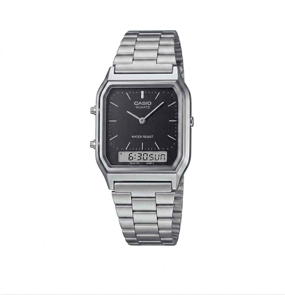 Casio Relógio Aq-230A-1DMQ + Estojo Prata