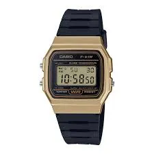 Relógio Casio F-91WM-9ADF Dourado/Preto + Estojo