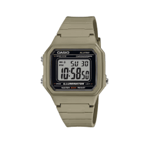 Relógio Casio W-217H-5AVDF Verde + Estojo