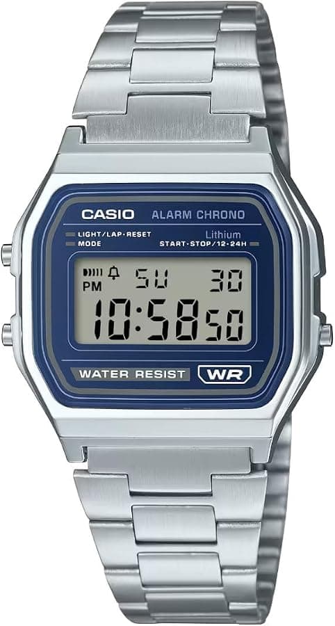 Relógio Casio A158WEA-2DF Prateado + Estojo