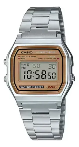 Relógio Casio A158WEA-9DF Prateado + Estojo