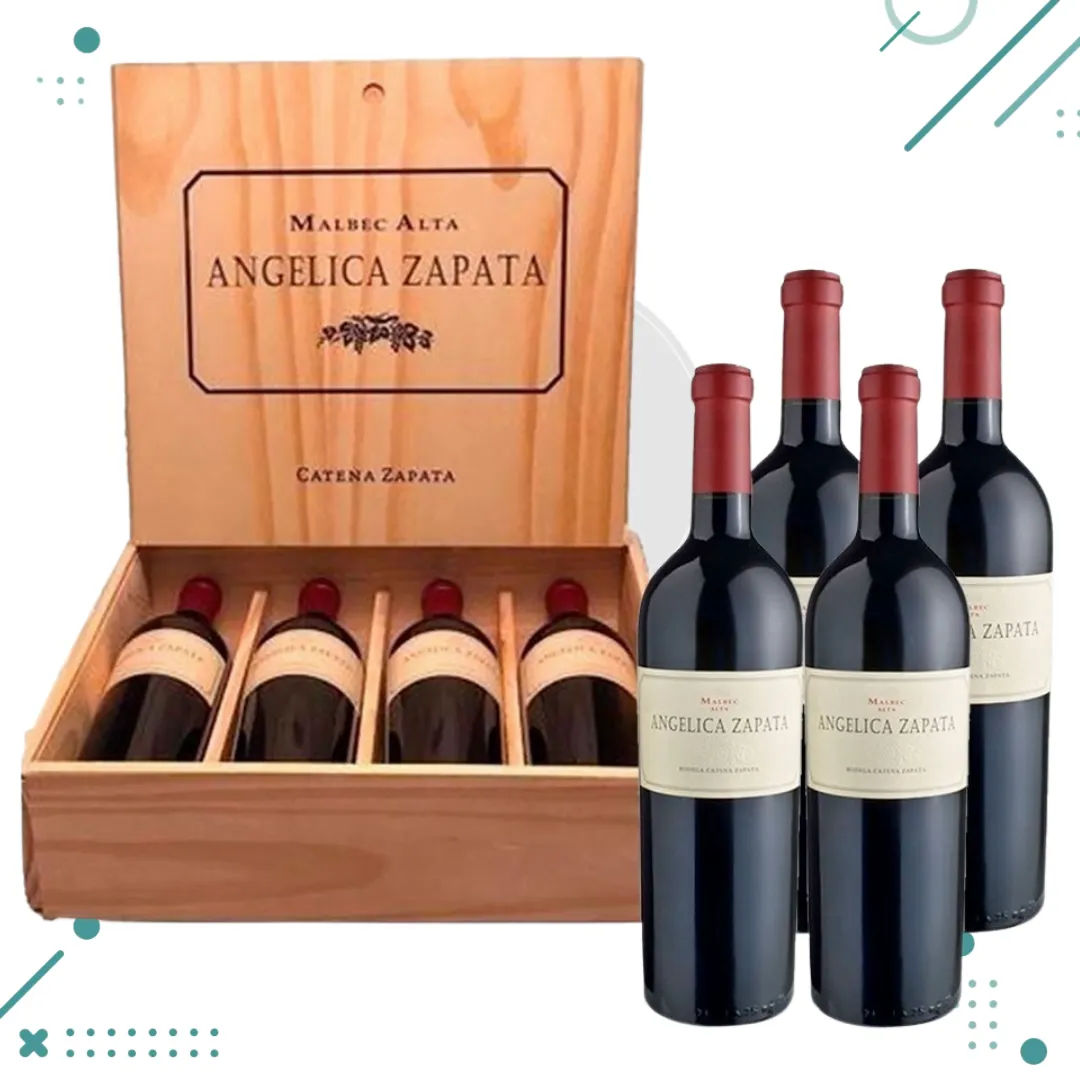 Vinho Catena Zapata Angelica Zapata Malbec Caixa de Madeira X 4