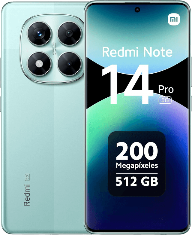 Celular Xiaomi Redmi Note 14 Pro 5G 12GB+512GB Global Verde