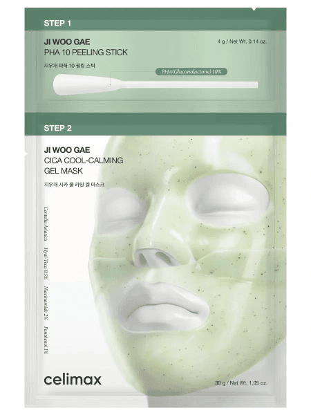 Máscara Facial Celimax Super Ji Woo Gae Cica Pha Peel 2-Step Gel 1U