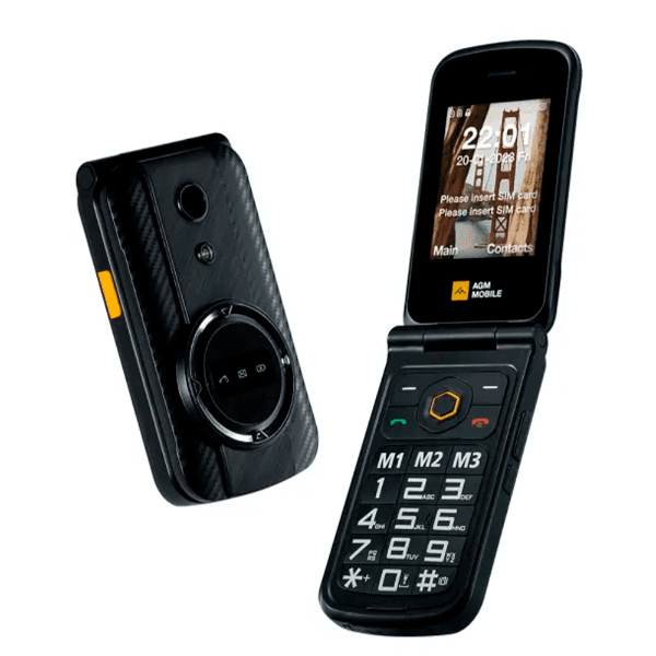 Celular Agm M8 Flip Series 2.8" 1500Mah 2.4G Bluetooth Dual Sim Tf Card Ip68-IP69K Preto