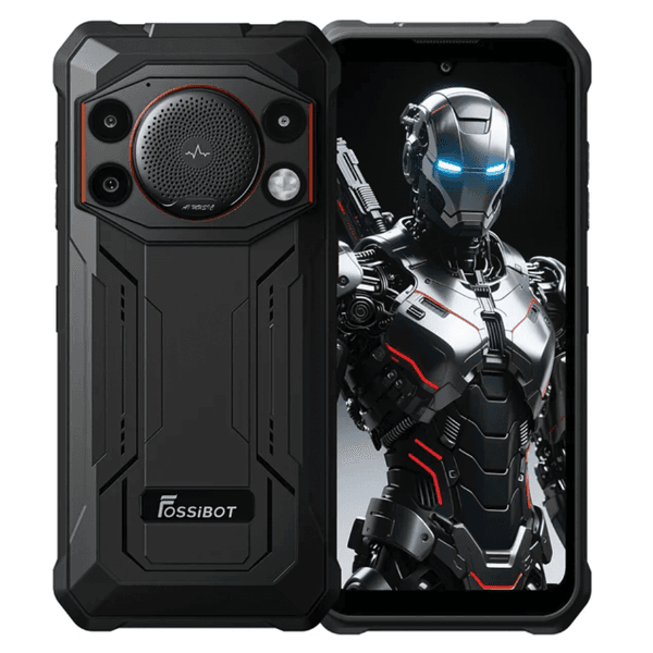 Celular Fossibot F110 Pro / 8GB / 128GB / 6.7" / 10000Mah / 50MP + 8MP + 5MP / Dual SIM - Preto/Laranja