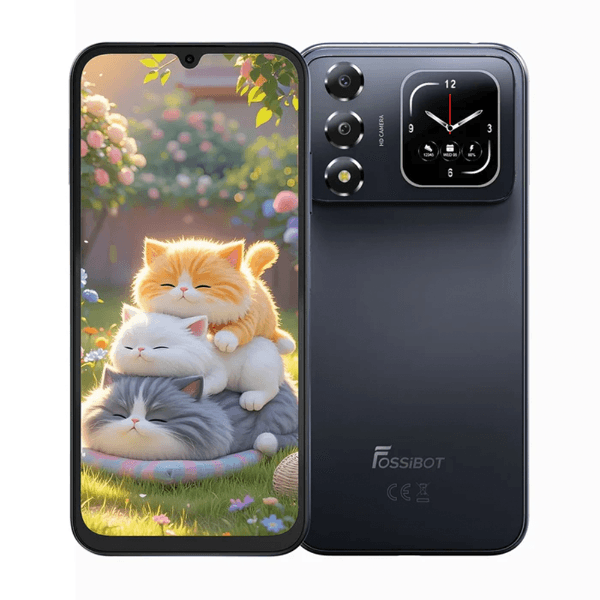 Celular Fossibot S7 / 4GB / 128GB / 6.9" / 5000Mah / 16MP + 8MP / Dual SIM - Preto
