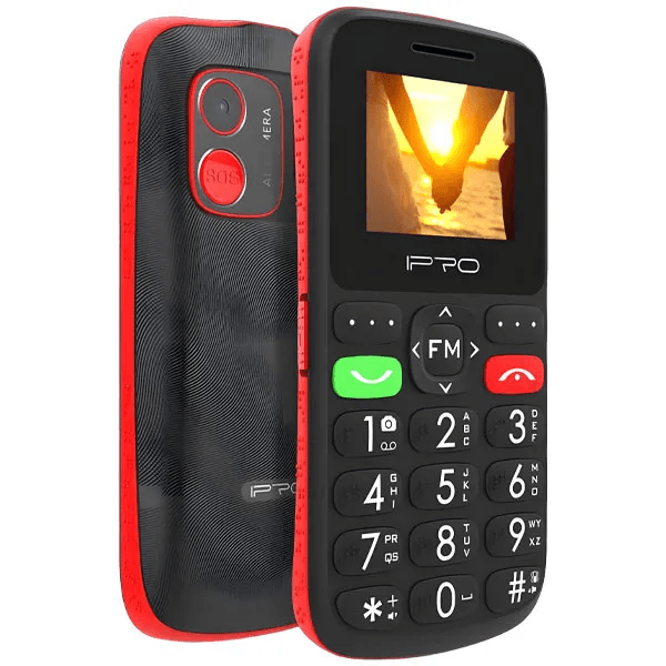 Celular Ipro F189 Dual Sim Tela 1.8" Câmera Rádio Fm 2G Preto/Vermelho