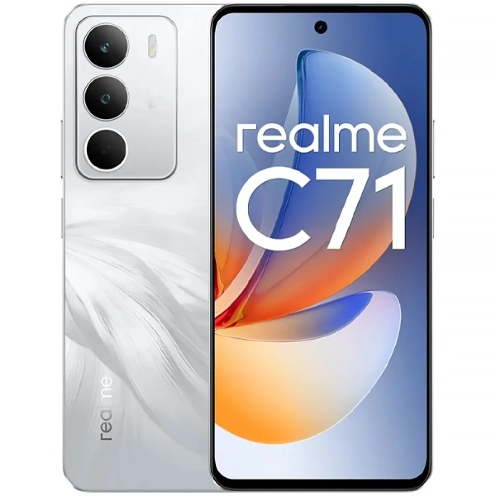 Celular Realme C71 Rmx5303 6.67" Dual Chip LTE NFC 4/128GB Anatel 45W White Swan