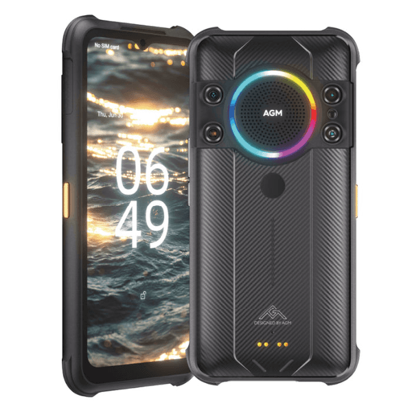 Celular Agm H5 Pro 6GB 128GB Ip68 IP69K 48MP+20MP 7000mAh 6.52" Android 12 Preto