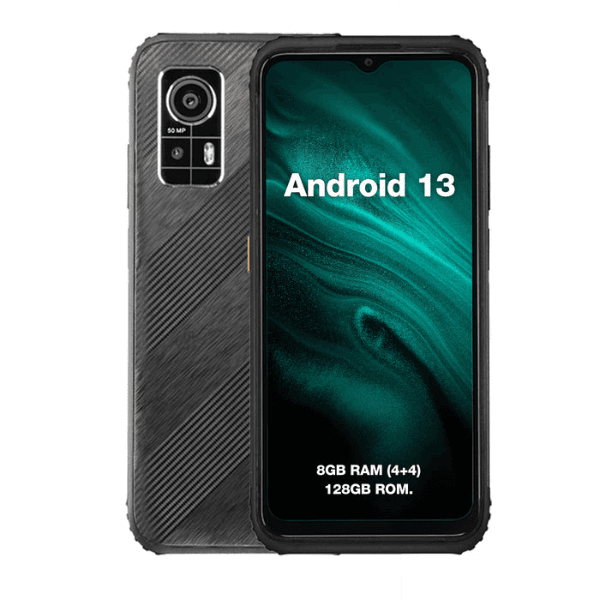 Celular Agm H6 Lite 8GB (4+4) 128GB Ip68 IP69K 6.56" 50MP + 2MP + 8MP 4900Mah Android 13 Preto