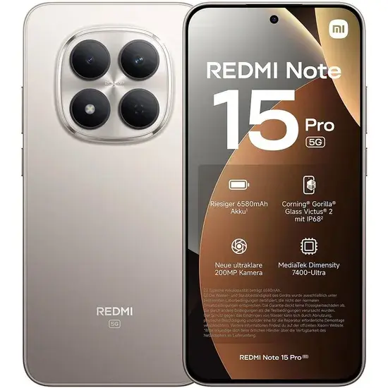 Celular Xiaomi Note 15 Pro 8/512GB 5G Titânio