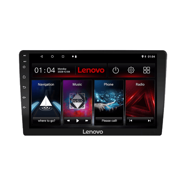 Central Multimídia Automotivo Lenovo D1-V509-9-Cn Car Play 9" Android 32GB Bluetooth Touch 2.5D GPS Preto