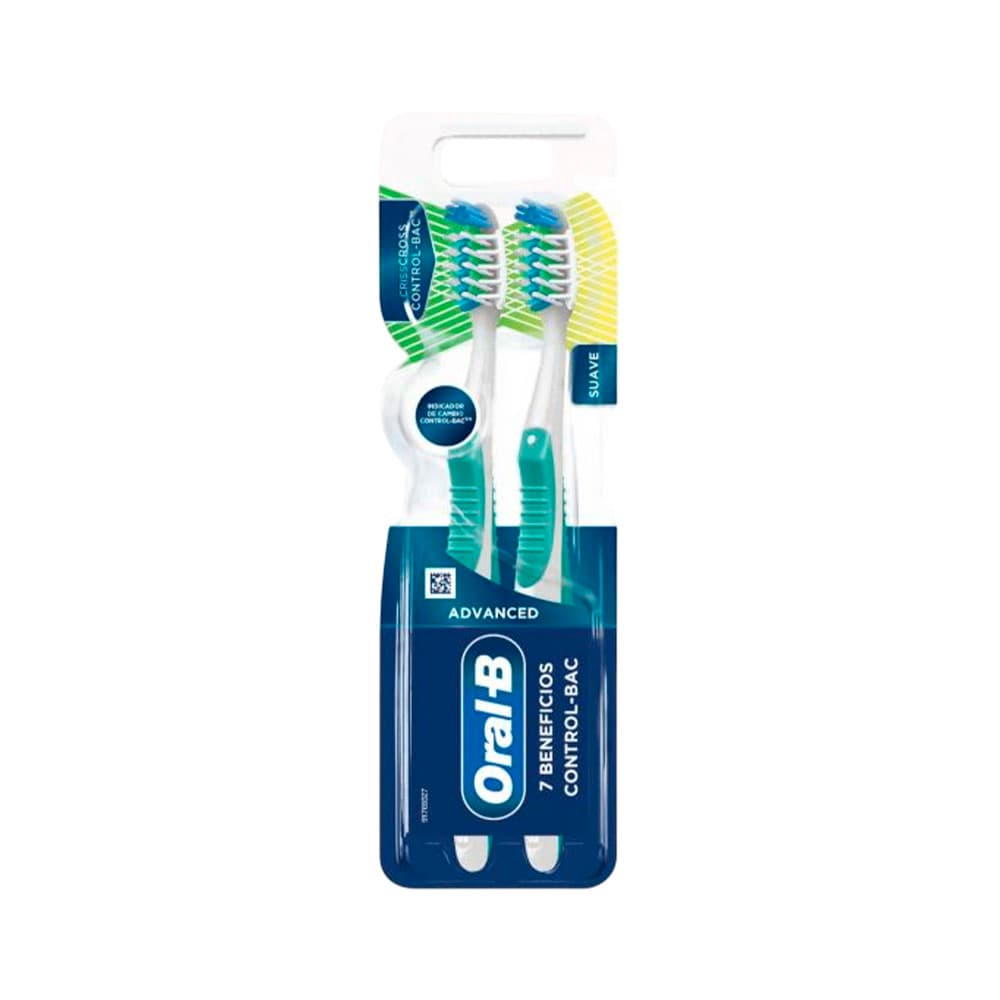 Escova de Dentes Oral B Advanced 7 Benefícios Control- Bac 2 Peças