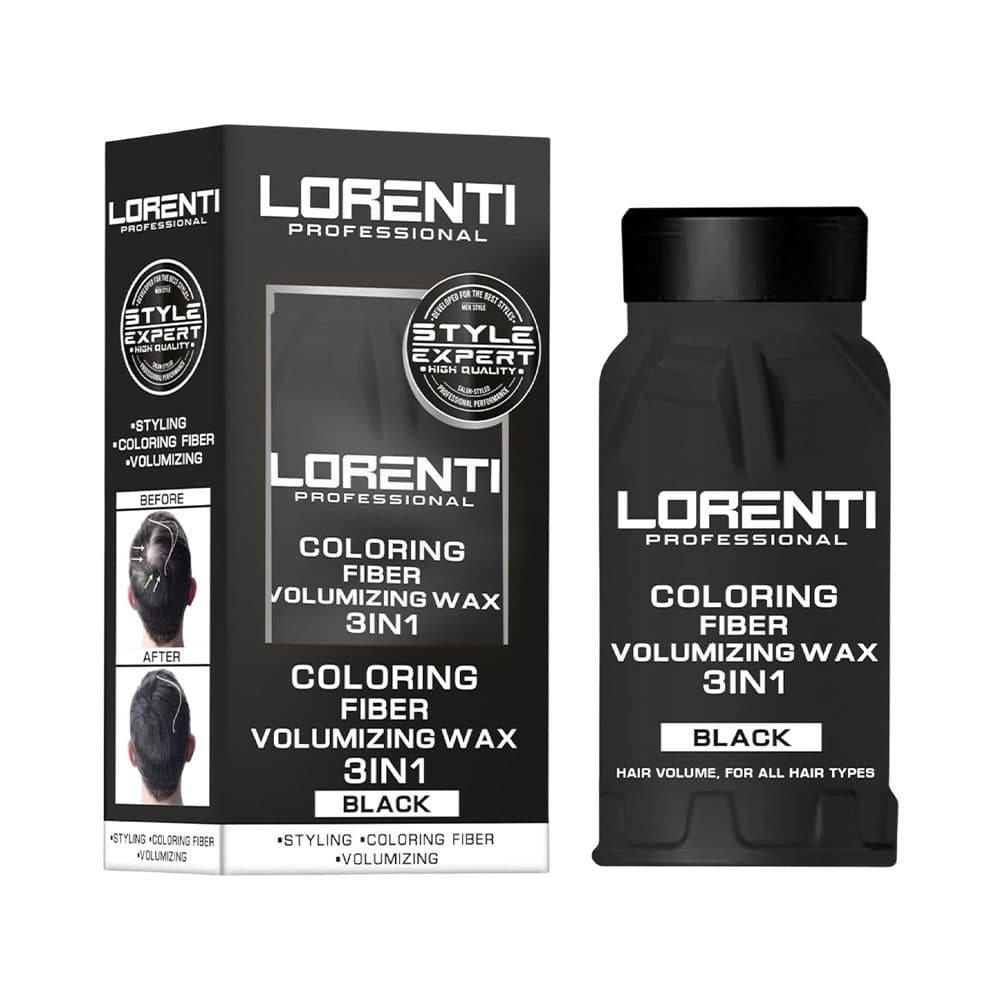 Cera Capilar Lorenti Coloring Fiber Volumizing Wax 3Em1 Preta 30G