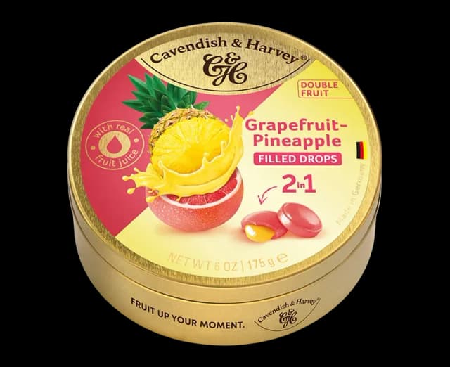 Balas Cavendish & Harvey Double Fruit Drops Goiaba Abacaxi 175G