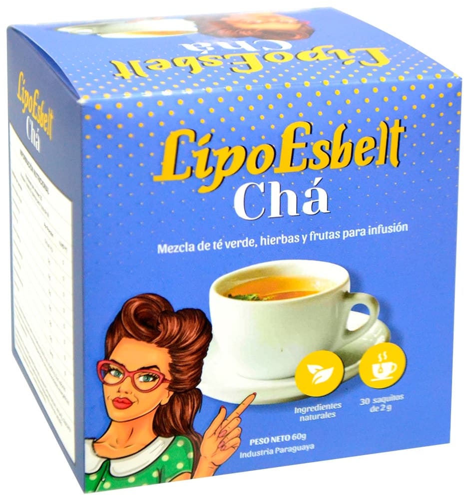 Chá Verde Lipoesbelt Ervas e Frutos - 60G (30 Unidades)