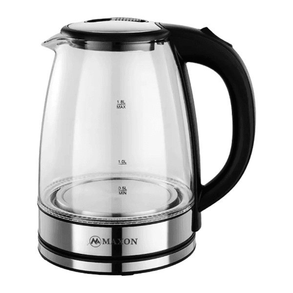 Chaleira Elétrica Maxon Mx-201 1.8 Litros 1500W 220V Vidro Transparente