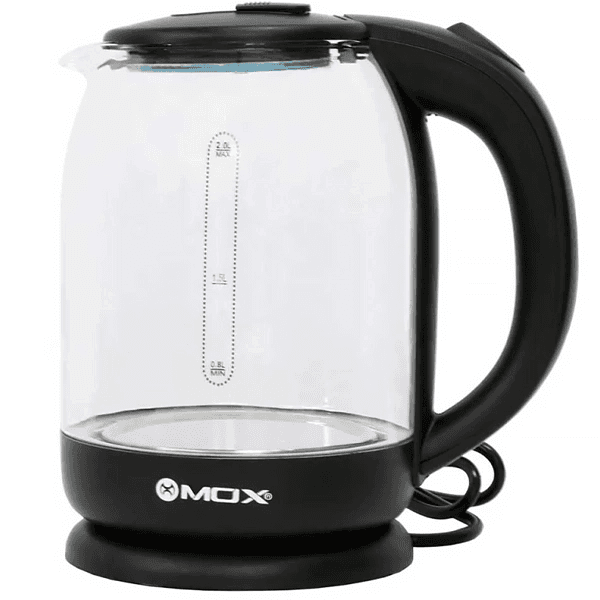 Chaleira Elétrica Mox Mo-Ek25 2 Litros 2000W Preto (Vidro)