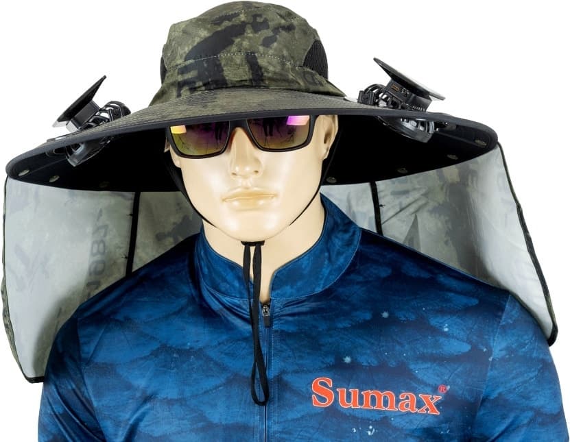 Chapéu Sumax com Ventilador Solar Sb-2502-Cam Camuflado