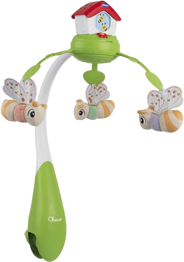 Móbile de Berço Chicco Bee Havi Magic Forest 3 Em 1 Verde/Branco
