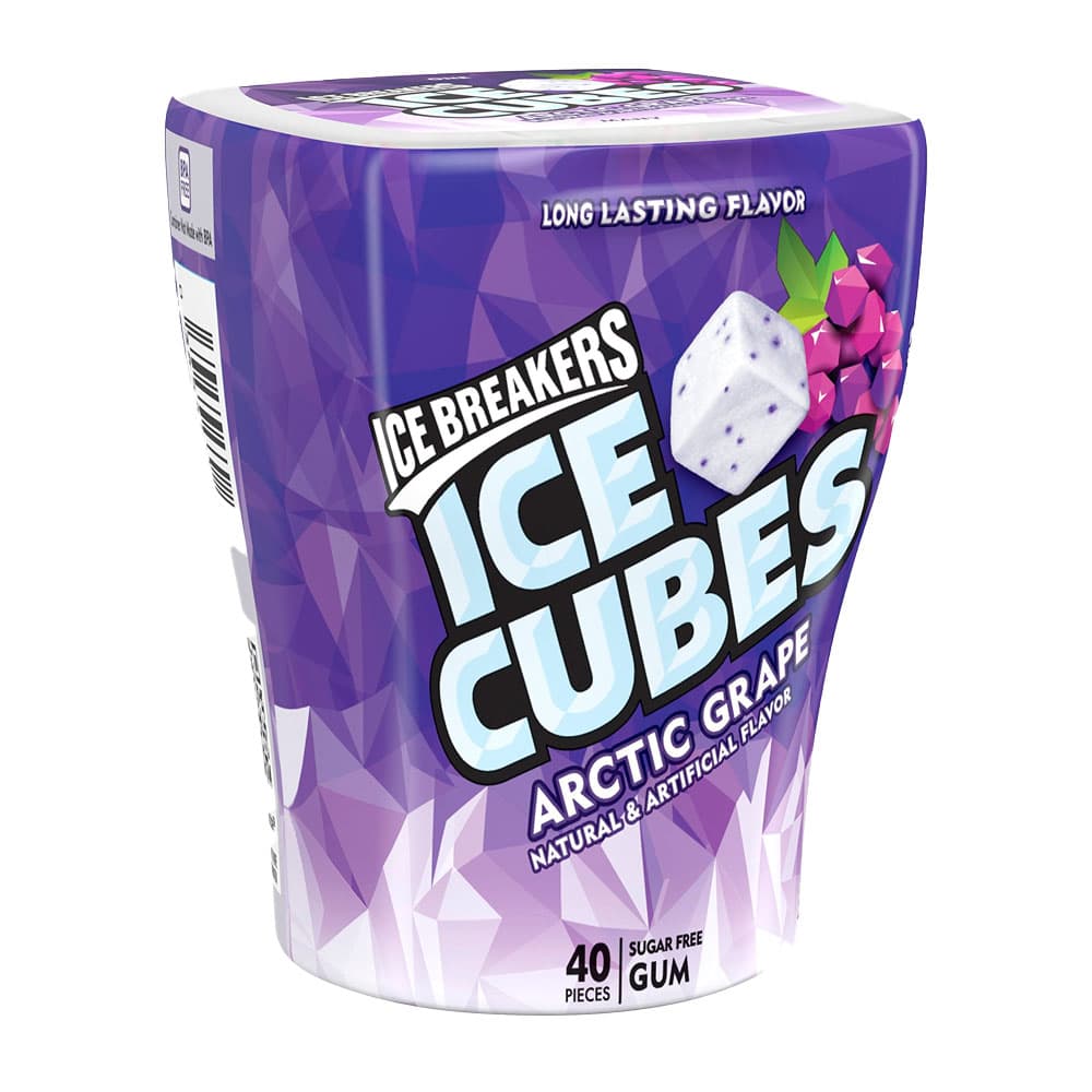 Chiclete Ice Breakers Ice Cubes Uva Ártica Sem Açúcar 40 Unidades