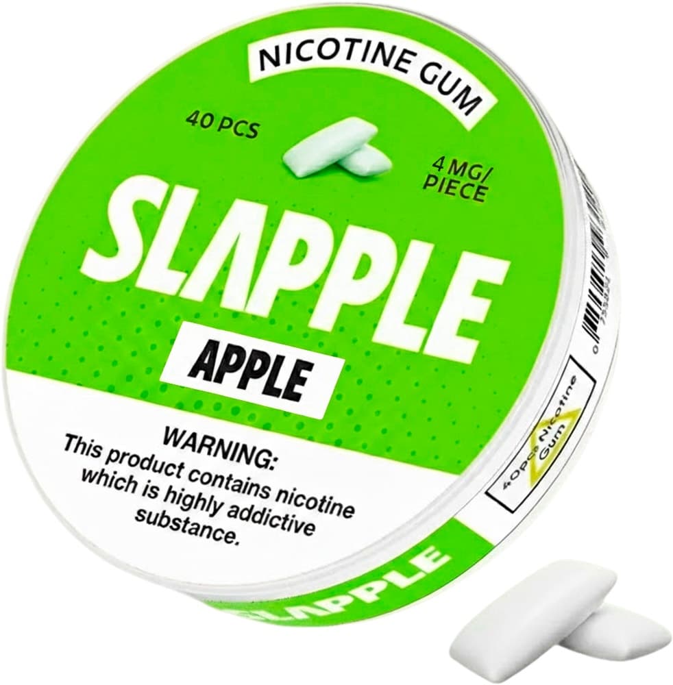 Chiclete de Nicotina Slapple Maçã 4 Mg (40 Unidades)