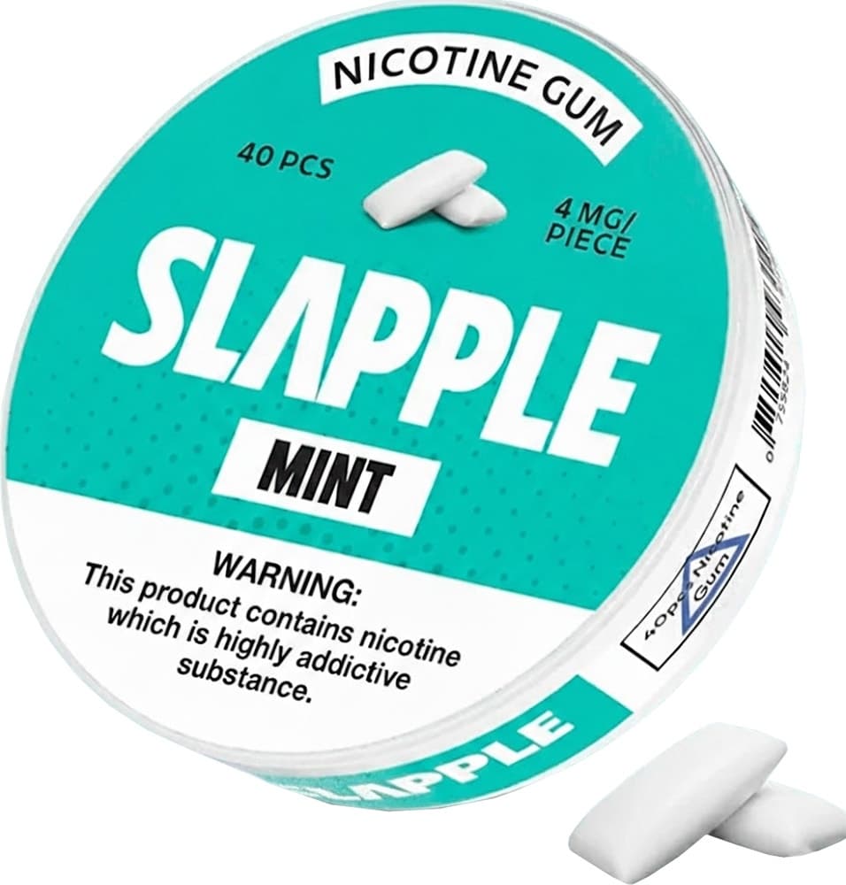 Chiclete de Nicotina Slapple Mint 4 Mg (40 Unidades)