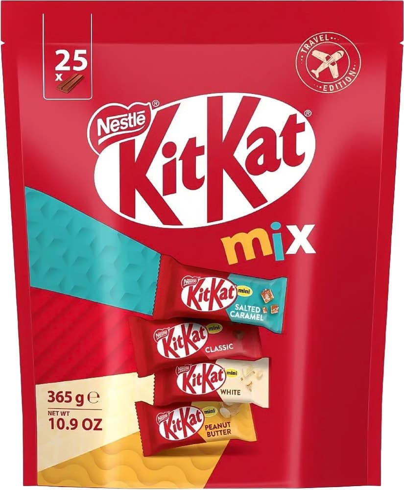Chocolate KitKat Mix Travel Edition Nestle - 365G - (25 Unidades)