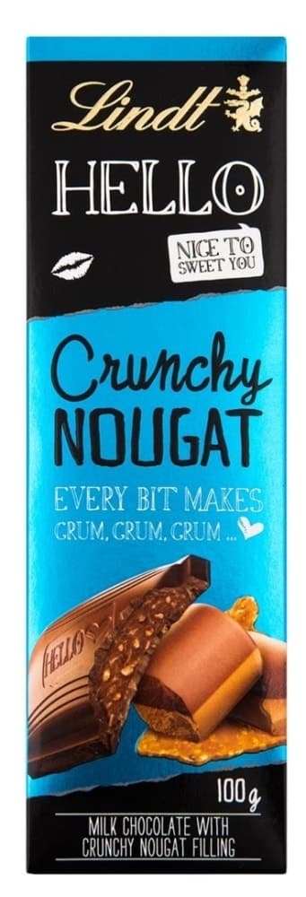 Chocolate Lindt & Sprüngli Hello Crunchy Nougat 100G