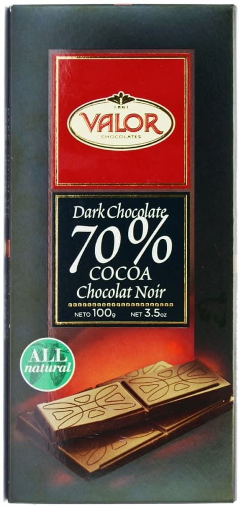 Chocolate Amargo Valor 70% Cacau 100G
