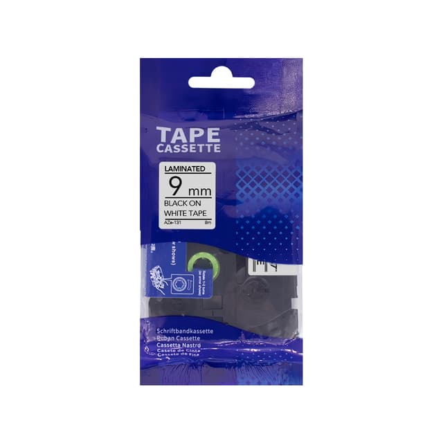 Fita para Rotuladora Quanta Aze-221 9MM Preto Branco