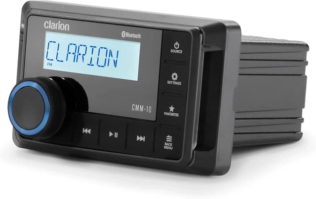 Estéreo Marítimo Clarion Cmm-10 AM/FM Bluetooth USB/AUX com Display LCD
