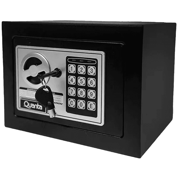 Cofre Digital Quanta Qtcfn5 com Teclado Numérico / 5 Litros / Alarme - Preto